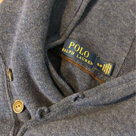 Polo Ralph Lauren Men's Blue Pullover Crossover Button Collar - Picture 3 of 5